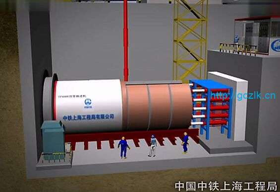 非开挖顶管3D动画