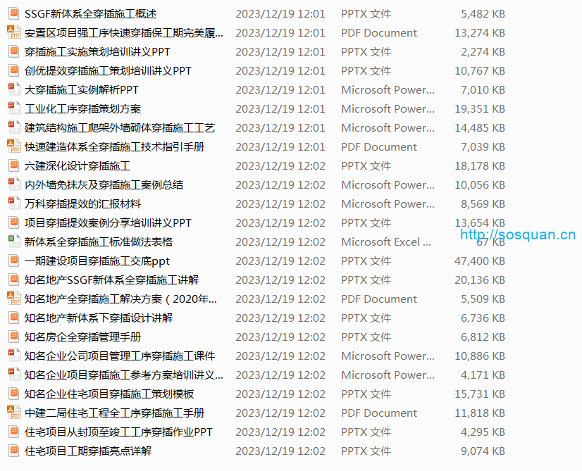 24套名企工序穿插施工培训