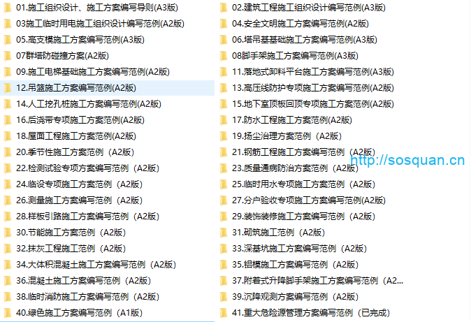 高层住宅全套施组方案模板（41个分项）