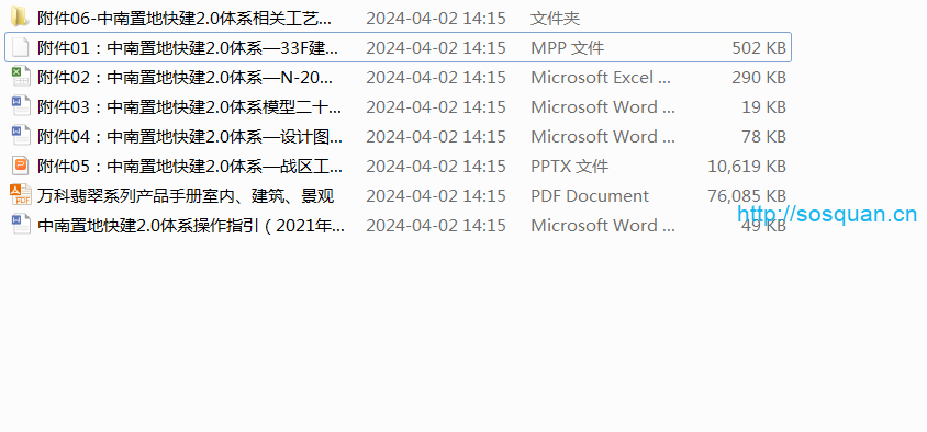 20套中南置地快建体系操作指引