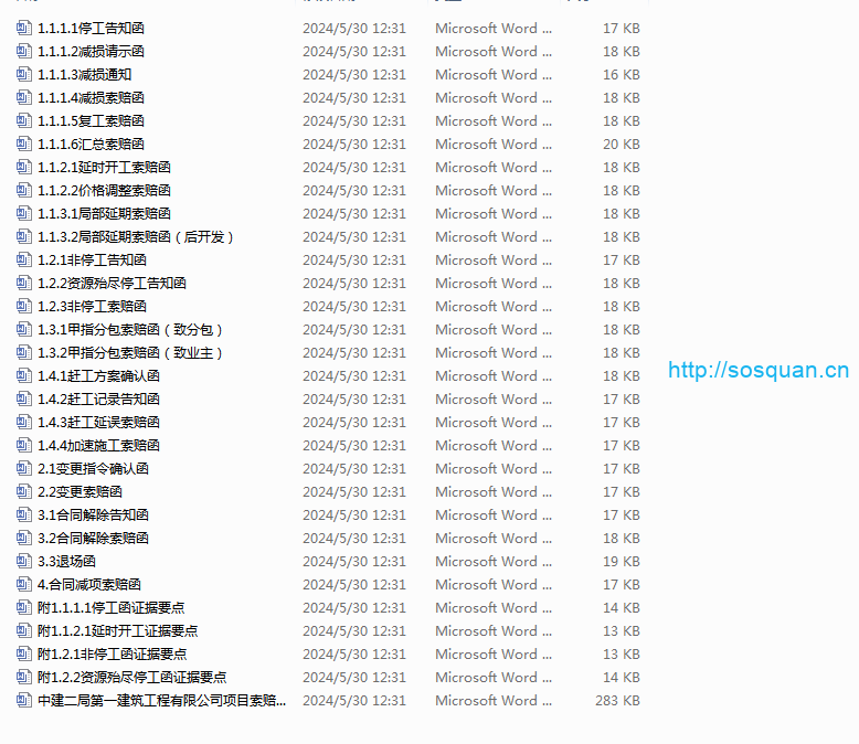 项目索赔工作指引及30套实施流程附件