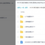 word简历模板2000套——各种风格